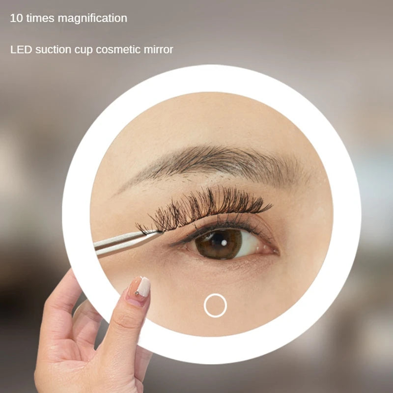 10X Magnifying Mirror with Light Makeup Mirror with Lights Compact LED Magnified Mirror for Bathroom, Bedroom, Hotel